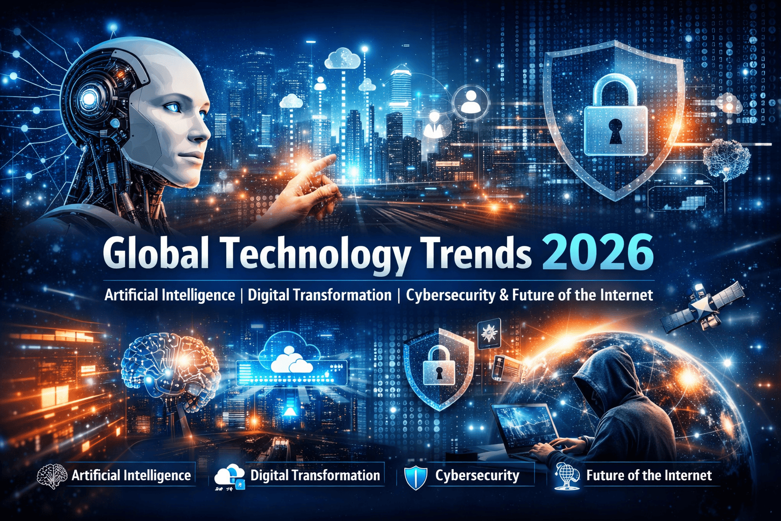 Global Technology Trends 2026: Artificial Intelligence, Digital Transformation, Cybersecurity, and the Future of the Internet